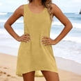 thumbnail image 3 of Womens Swimsuit Cover Up Summer Sleeveless Beach T-Shirt Dresses Swimwear Bathing Suit Coverup Tank Sundress, 3 of 6