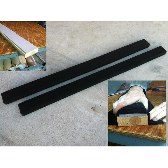 (2) Black Bunk Boards w/ HD Padding / 2x4x5 / Marine Carpeted Runners for Boat Trailer