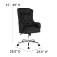 thumbnail image 6 of Flash Furniture Chambord Home and Office Upholstered High Back Chair in Black Fabric, 6 of 12