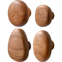 Wood Wall Hooks, 4pcs Wooden Coat Hooks Wall Mounted, Decorative Sturdy Coat Rack Hooks. Natural Handmade Wooden Wall Hanger for Hanging Backpack Towel Hats