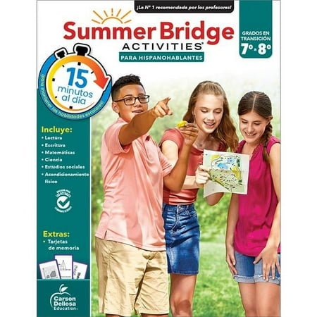 UPC: 0044222298029 | Carson Dellosa Education CD-705440 Summer Bridge Activities Spanish  Multi Color – Grade 7-8