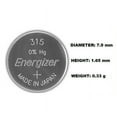 thumbnail image 2 of 1 ENERGIZER (1 PC) 315 3V Lithium Coin Cell Battery, 2 of 2