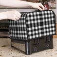 thumbnail image 7 of Picia White And Black Plaid Print 4 Slice Toaster Cover , Toaster Protector Dustproof Kitchen Appliance Cover, Kitchen Appliance Dustproof Protector, 7 of 7