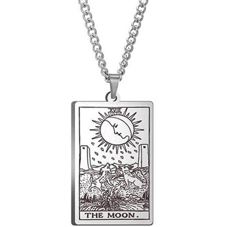 Jude Jewelers Stainless Steel Snake Pendant Necklace – Retro Vintage Cocktail Statement Jewelry, 20" Chain, 30x40mm Pendant