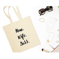 thumbnail image 2 of Mom. Wife. Boss., Girlboss Cotton Canvas Re-Usable Shopping & Carry-All Tote Bag, 2 of 3