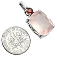 thumbnail image 4 of Rose Quartz - Madagascar & Garnet 925 Sterling Silver Pendant Jewelry DGP1021_F P-1113, 4 of 7