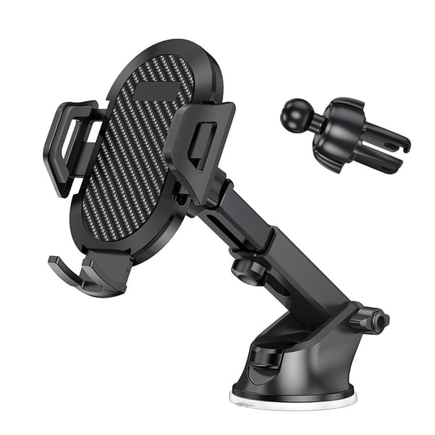 Soporte para teléfono celular, soporte para teléfono para automóvil estilo fibra de carbono, soporte para teléfono para automóvil, máxima comodidad