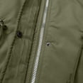 thumbnail image 6 of Women Mid Length Parka Winter Warm Fleece Lined Jacket Thicken Puffer Coat with Fur Hood Full Zip Overcoat, 6 of 7