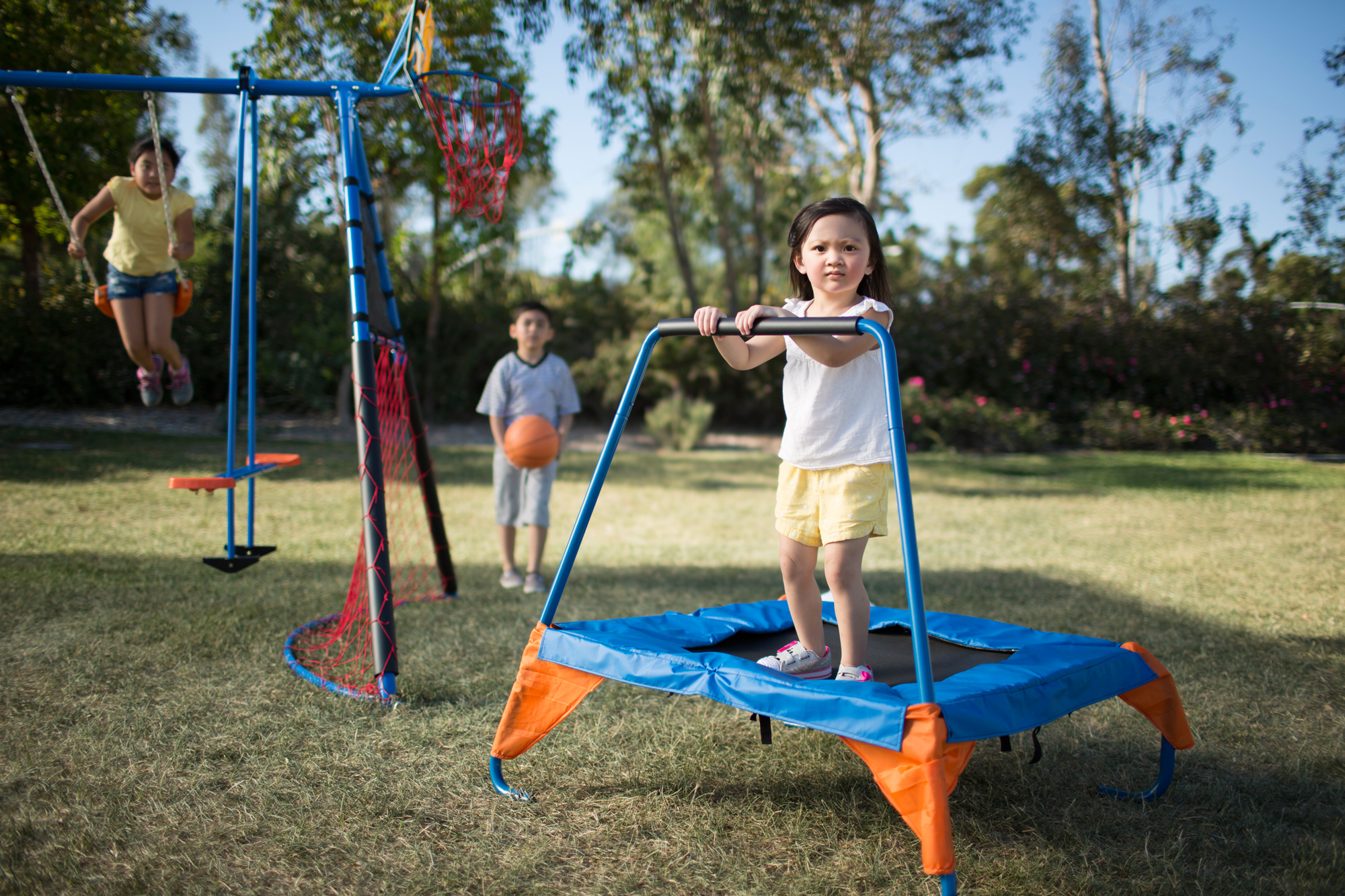 Fitness Reality Kids 'The Ultimate' 8 Station Sports Series Metal Swing Set with Basketball and Soccer - image 6 of 16