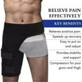 thumbnail image 2 of Hip Brace - Sciatica Hamstring Pain Relief Brace - Compression Support Wrap for Hip Flexion,Groin,SI Joint,Arthritis,Bursitis,Sciatic Nerve for Men,female,1,Black, 2 of 7