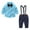 ZE-Light Blue, variant on Qopobobo Boys Suits Toddler Boy Suit Toddler Baby Boy Clothes Suit Gentleman Wedding Outfits, Formal Dress Shirt with Bowtie Suspender Pants Pink,9-12 Months
