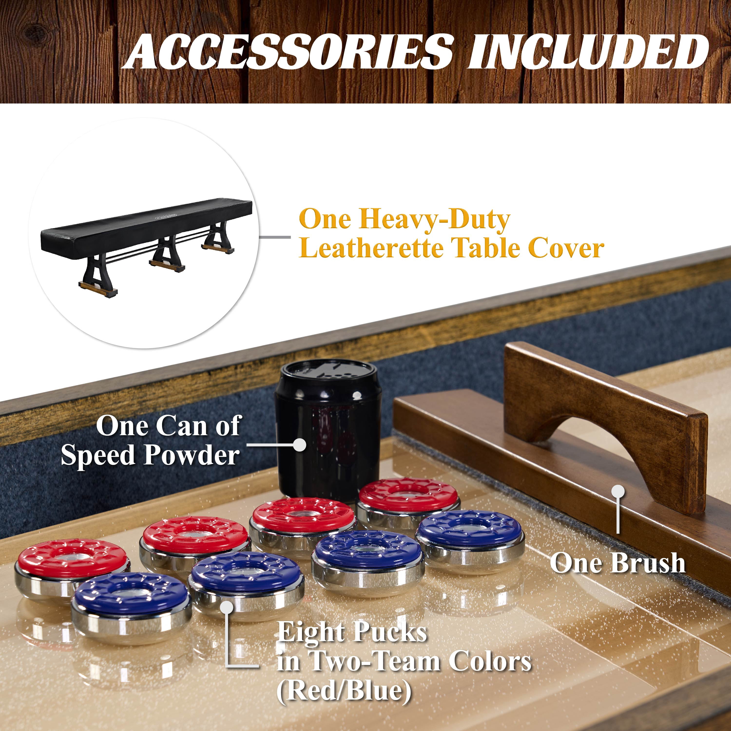 12 ft. Coventry Shuffleboard Table, Includes Accessories by Barrington Billiards