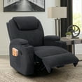 thumbnail image 3 of LACOO Swivel Massage Recliner with Massage, Gray, 3 of 7