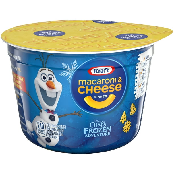 Kraft Easy Mac Frozen II Shapes Macaroni and Cheese Dinner, 1.9 oz Cup
