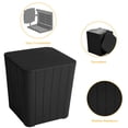 thumbnail image 5 of Dextrus 11.5 Gallon Outdoor Resin Deck Box,Small Patio Container Side Table with Extra Storage for Patio Decor and Cushions - Black, 5 of 6