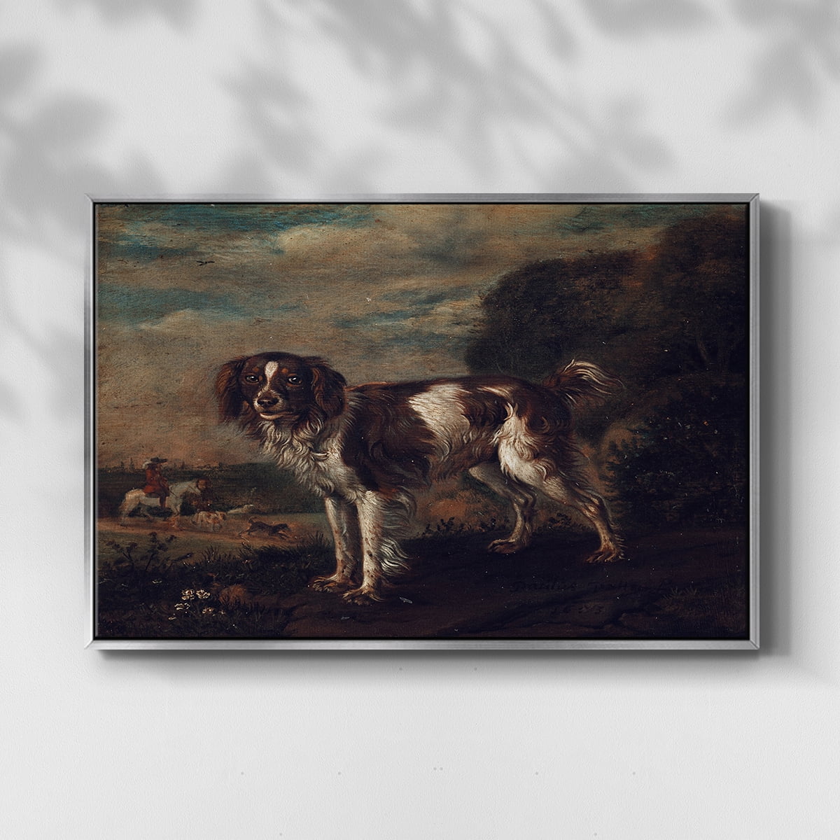 Vintage Animal Print-VIII By Wexford Home Framed in Silver Wood Gallery Wrapped Canvas 27 in. x 41 in.
