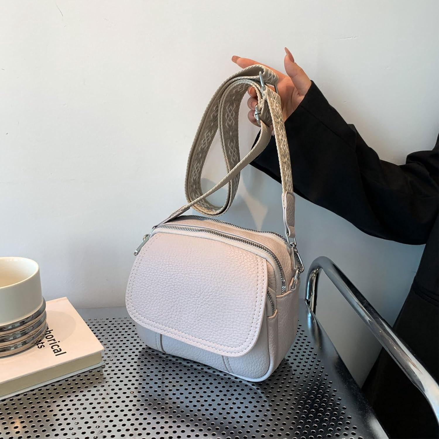 Crossbody Bags for Women,Small Crossbody Purse with Adjustable Shoulder Strap,Vegan Leather Small Handbags for Women