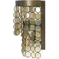 thumbnail image 3 of Mark&Day Wall Sconces, Trebesing Traditional Metallic Brass 1-Light Plug-in or Hardwire Wall Sconce Lighting for Bedroom Hallway Kitchen, Powder Coated Iridescent Bulb not Included (10"H x 5"W x 8"D), 3 of 4