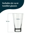 thumbnail image 2 of Libbey Bar Essentials Tumbler Glasses Set of 6, 14 ounce, Iconic Heavy Base Drinking Glasses Set, Dishwasher Safe Glass Tumblers for Everyday Use, 2 of 3