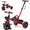Red, variant on JoyStone 2-in-1 Toddler Tricycle, Kids Trike with Steerable Parent Push Handle, Foldable Footrest, Front & Rear Baskets, Bell, Red