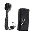 thumbnail image 3 of Kit de limpieza de golf shamjiam con toalla y cepillo negro, 3 of 8