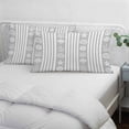 thumbnail image 4 of Grey Striped Coastal Queen Size Pillow Cover, Pillowcase Protectors with Zipper, Breathable Decorative Throw Pillow Case Cover, Nautical Beach Starfish Shell Pillow Shams for Couch Sofa 20x30Inch, 4 of 8