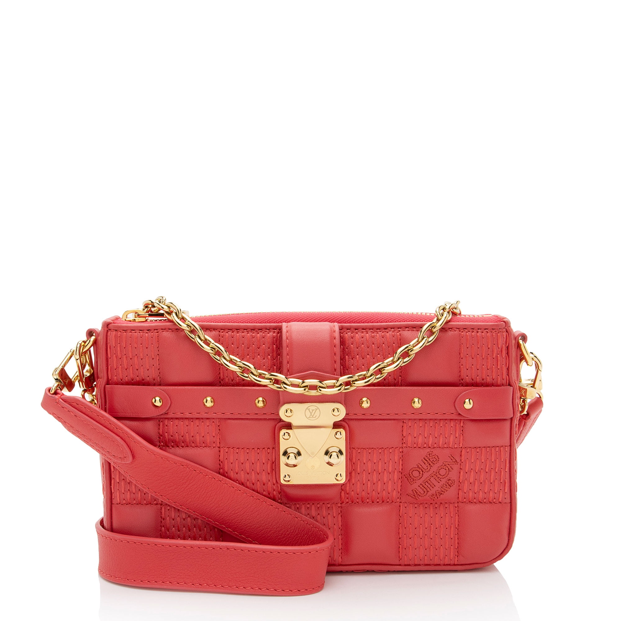 Pre-Owned Louis Vuitton Damier Quilt Lambskin Troca Pochette