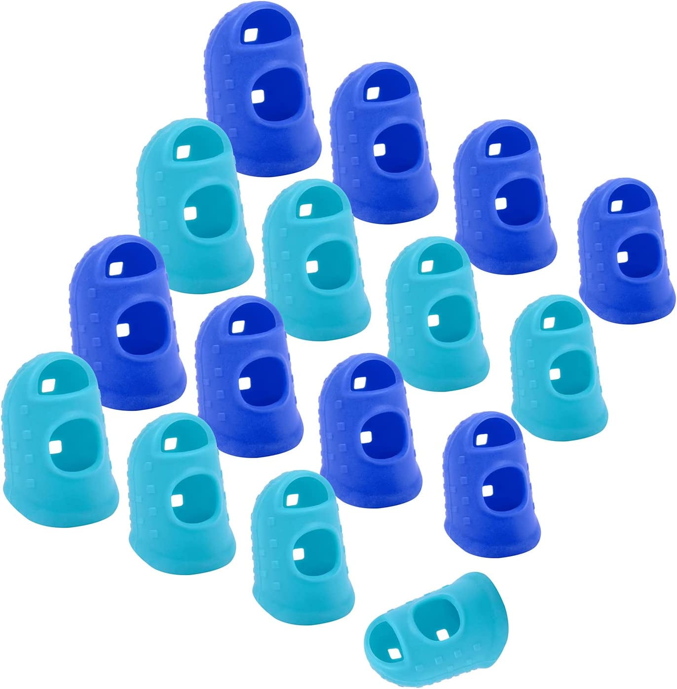 QWZNDZGR 16 Pcs Finger Tips, 4 Sizes Silicone Thimble Fingertip Grips