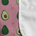 thumbnail image 4 of Avocado Microwave Oven Cover, Romantic Natural Food Theme Cartoon Halved Avocado with Heart Motif, Water Resistant Organizer with Pockets for Kitchen, 36" x 12", Pastel Pink and Emerald, by Ambesonne, 4 of 4