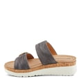 thumbnail image 4 of Patrizia Women's VELVETTE Two-Strap Buckle Slide Sandals Charcoal EU 40 / US 9, 4 of 5