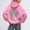Pink, variant on QHRMKOG Women Hoodies Relaxed Fit Wing Print Hooded Sweatshirts Fashion Long Sleeve Drawstring Pullover Hoodie Winter Warm Top with Pockets White 2XL