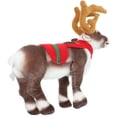 thumbnail image 2 of Juguete de peluche de reno de Navidad, figura de reno de juguete de peluche de ciervo encantador, 2 of 8