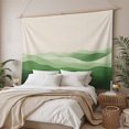 thumbnail image 3 of Green Beige Ombre Tapestry for Bedroom Wall Hanging Tapestry, Minimalist Ocean Waves Linen Ceiling Backdrop Tapestries Poster Blanket Wall Decor for Teens Room Living Room Dorm 59" x 90", 3 of 8