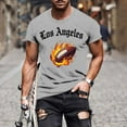 thumbnail image 1 of TaTaai T-Shirt Imprimé pour Hommes Manches Courtes Col Rond Ample Léger pour Printemps Été Sport Cadeau, 1 of 5