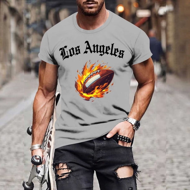 Tops para hombre, blusas y camisas de manga corta con cuello redondo para hombre, jersey informal con cuello redondo estampado para hombre, pantalones cortos deportivos para fitness, blusa de poliéste