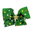 thumbnail image 2 of JoJo Siwa Large Cheer Hair Bow (Green Sugar Glitter Pom), 2 of 2