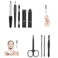thumbnail image 2 of Hzzsbu 9pcs/set Nail Clippers Manicure Pedicure Set Portable Travel Stainless Steel Nail Cutter Tool Kit Fingernail Suit, 2 of 7