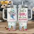 thumbnail image 2 of Personalized Gifts For Jellyfish Lover Tumbler 40oz with Handle and Straw - Stainless Steel Travel Coffee Cup With Lid - Cute Sea Animal Lover Gifts For Women, Girl On Birthday Christmas, 2 of 5