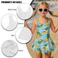 thumbnail image 4 of DISNIMO Banana Print Girls One Piece Swimsuits Sleeveless Swimwear Skirted Soft U Neck Bathing Suit Quick Dry Swim Dress Size 7-8, 4 of 8