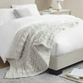 thumbnail image 3 of Gracie Mills Ashlee Modern Solid Ruched faux Throw Blanket - GRACE-11254, 3 of 4