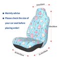 thumbnail image 3 of Wukai Funny Cute Teeth Full Set Car Seat Covers with Soft Padding Universal Auto Front Seats Protector and Cushion Mat, 3 of 5