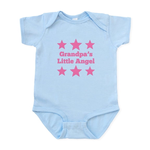 CafePress - Grandpa's Little Angel Body Suit - Baby Light Bodysuit, Size Newborn - 24 Months