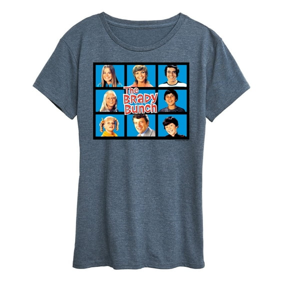 The Brady Bunch TV Show - Classic Hollywood Squares - Family - Women's Short Sleeve Graphic T-Shirt