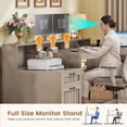 thumbnail image 6 of 59" Farmhouse L Shaped Computer Desk with 2 Drawers and Storage Cabinet, Wood Corner Office Desk for Home Office, 6 of 7