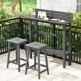 thumbnail image 4 of Costway 48" Outdoor Bar Table with Storage Shelf & Adjustable Foot Pads for Hot Tub Gray, 4 of 10