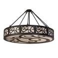 thumbnail image 6 of Meyda Tiffany 198526 Dean 6 Light 48" Wide Semi-Flush Drum Ceiling Fixture - Bronze, 6 of 6