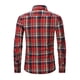 thumbnail image 3 of Blusa y camisa de manga larga con cuello vuelto para hombre, blusa informal a cuadros con botones y cuello vuelto, blusa de manga larga para hombre, 3 of 3