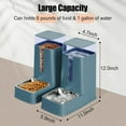 thumbnail image 2 of Automatic Cat Feeder and Cat Water Dispenser Set with Stainless Steel Bowls Gravity Dog Feeder for Small Medium Big Dog Pets Puppy Kitten, 3.5L x 2 (Cyan), 2 of 15