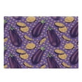thumbnail image 1 of Eggplant Cutting Board, Realistic Looking Eggplants with Eighties Inspired and Dotted Purple Background, Decorative Tempered Glass Cutting and Serving Board, Large Size, Purple Orange, by Ambesonne, 1 of 1