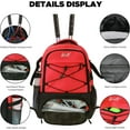 thumbnail image 4 of WOLT | Tennis Backpack Bag for Men Women--Large Tennis Racket Bag with Ventilated Shoe Compartment Holds 2 Rackets Red, 4 of 6